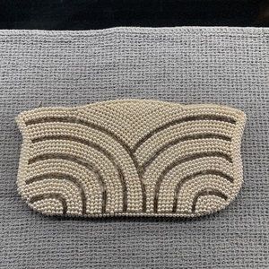 Vintage Faux Pearl Beaded Clutch